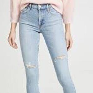 NWT Agolde Sophie Mid Rise Ankle Jeans Shrine Knee Rip 28